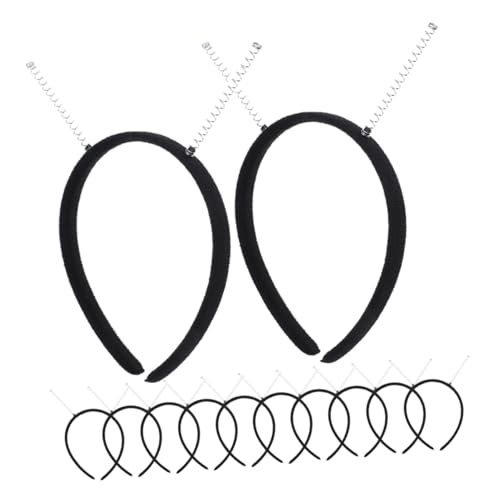 SAFIGLE 12 Stück Teiliges DIY Haarband mit Federn Schwarzes Stirnband zum Basteln Bequemer Kopfschmuck für Bühnenauftritte Partys und Halloween Accessoires von SAFIGLE