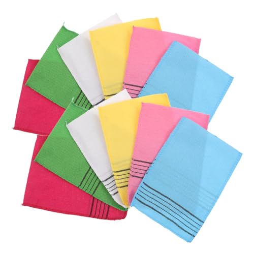 SAFIGLE 12stücke Saunatücher Aus Netzmaterial Für Damen Sporthandtücher Mit Peeling-funktion Duschpeelingtücher in Bunten Farben Rückenschrubber Für Sauna Und Spa Körperwaschlappen von SAFIGLE