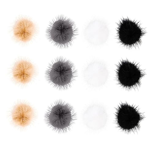 SAFIGLE 12stücke Nagel Pom Flauschigen Plüsch Ball Abnehmbare Nailart Pelz Ball Nagel Dekorationen Diy Maniküre Aufkleber Zubehör von SAFIGLE