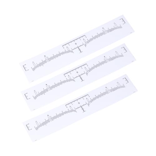 SAFIGLE 120 Stück Einweg Augenbrauenlineal Aufkleber Mini Messwerkzeug Präzise Microblading Schablonen für Make Up Design und Augenbrauenformierung Hautfreundlich und Einfach zu Verwenden von SAFIGLE
