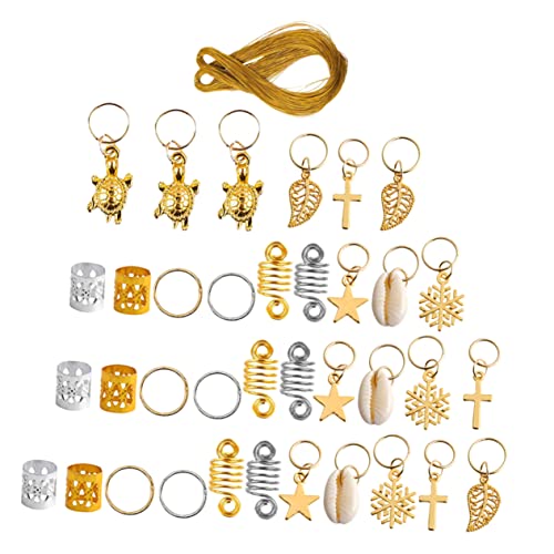 SAFIGLE 121 Stück Dreadlocks Ringe Haarschmuck aus Metall Dekorative Haarschmuckringe für Zöpfe Vielseitige Dreadlocks Zubehör Leichte und Anpassbare Haaraccessoires von SAFIGLE