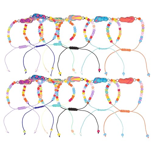 SAFIGLE 12 Stück Verstellbares Perlen Armband im Hawaiianischen Design für Herren und Damen Tragbares Handgelenksarmband Verschleißfestes Strand Accessoire von SAFIGLE