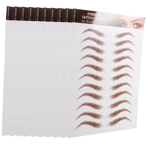 SAFIGLE 12blätter Augenbrauen Aufkleber Wasserfest Simulation Augenbrauen Make-up Transfer Aufkleber Kit Sticker Für Und Gestaltung von SAFIGLE