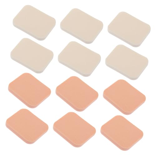 SAFIGLE 12stücke Kosmetikquasten Make-up-tools Für Mädchen Kompaktpuderquaste Weiße Hautfarbe Geeignet Für Foundation Creme Concealer Highlighter von SAFIGLE