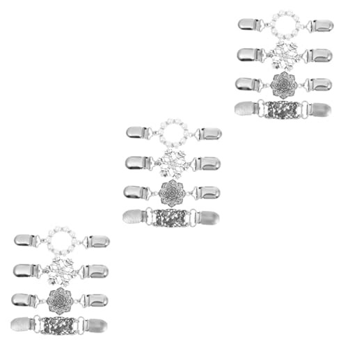 SAFIGLE 12stücke Teiliges Damen Broschen Clips Kunstperlen Kleidungs Und Schalverschlüsse Für Blusen Und Strickjacken Eleganter Kragenclip Für Formelle Und Anlässe von SAFIGLE