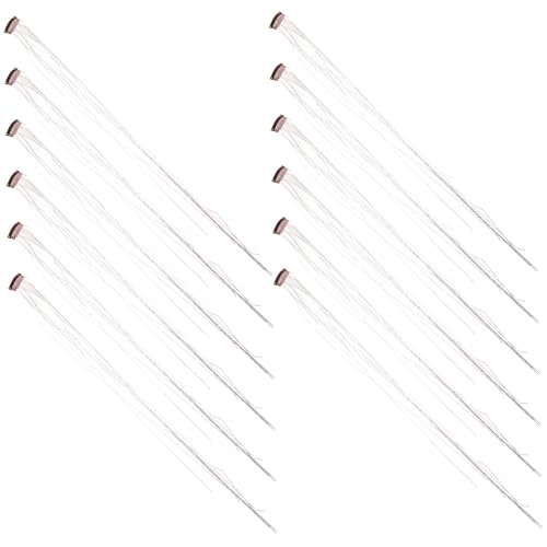 SAFIGLE 12stücke Unsichtbare Haarverlängerungen Mit Glitzer-design Clip Haarverlängerungsstreifen Aus Synthetischem Haar Nahtlose Haarverlängerungen Für Frauen Auffälliger von SAFIGLE