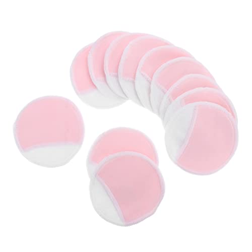 SAFIGLE 12stücke Wiederverwendbare Makeup Entferner Pads Aus Bambusfaser Sanfte Gesichtsreinigung Waschbar Für Hauttypen Rosafarbene Velours-oberfläche von SAFIGLE