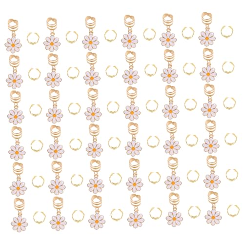 SAFIGLE 135 Stück Teiliges Haarzubehör mit Blumen-design Langlebige Legierte Haarclips für Zöpfe Leichte Haarschmuck Ringe Modische Haarmanschetten für Damen und Partys von SAFIGLE
