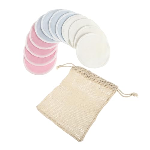 SAFIGLE 13stücke Make-up-entferner-pads Aus Bambusfaser Reinigungspads Mit Netztasche Runde Puff-design Für Gesicht Wiederverwendbar Und Hygienisch von SAFIGLE