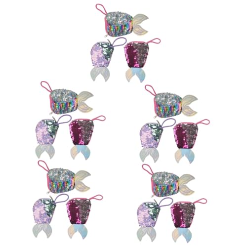 SAFIGLE 15stücke Geldbeutel Glitzernde Meerjungfrau Taschen Für Mädchen Für Geburtstagsfeiern Weihnachten Und Kleine Aufbewahrung Für Münzen Schlüssel Und Kleine Gegenstände von SAFIGLE