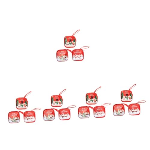 SAFIGLE 15 STK Urlaubszubehör Weihnachtsplätzchen-geschenkdosen Mini-geldbörse Bonbontüten Weihnachts-süßigkeitenschachteln Taschen Für Weihnachten Münzbeutel Colorful Metall von SAFIGLE