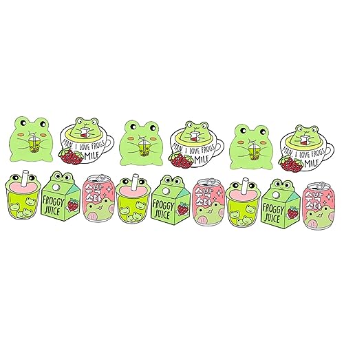 SAFIGLE 15 Stk Frosch Brosche tiermotive tierische bescherung Wäscheklammer Anstecknadel dekorative Stifte Schalnadel Frosch-Stift Saft Rucksack schmücken Zubehör Damen Abzeichen von SAFIGLE