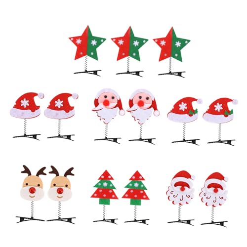 SAFIGLE 15 Stück Teiliges Mini Hirschgeweih Haarspangen Weihnachts Haarschmuck Leichtes Langlebiges Material für Damen und Mädchen Festliche Haarclips für Weihnachten Karneval Party und von SAFIGLE