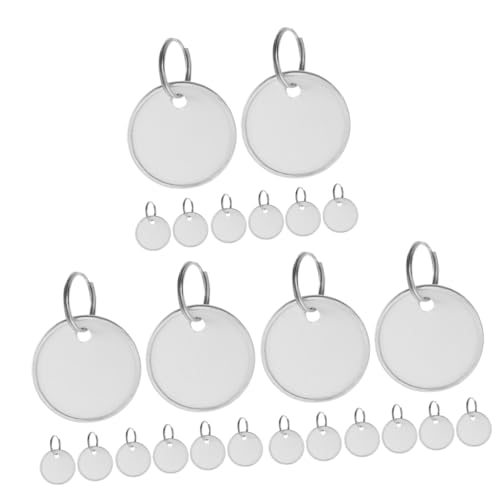 SAFIGLE 150 STK Schlüsselanhänger mit Metallrand Schlüsselwort Schlüsseletiketten-Tags schlüsselanhänger personalisiert personalisierten schlüsselanhänger Key Chain Schlüsselringe Papier von SAFIGLE