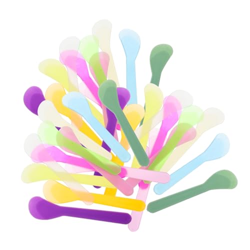 SAFIGLE 150 Stück Kunststoff Maskenspatel Make Up Spatel Gesichtsmaske Löffel Cremeschaber für Selbstgemacht Hautpflege Kosmetischer mit Ergonomischem Griff von SAFIGLE