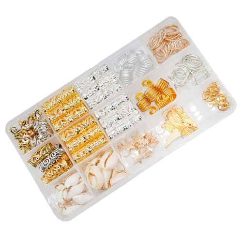 SAFIGLE 159stücke Dreadlock Haarschmuck Charms Manschetten Dekorative Haarmanschetten Mode Haarperlen Ringe Diy Zubehör Für Haardekoration von SAFIGLE