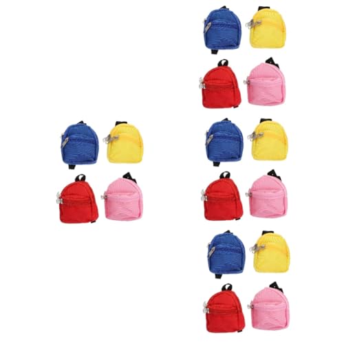 SAFIGLE 16 STK Puppe Verkleiden Sich Rucksack Mini-Geldbeutel-Rucksack Mini-Rucksack Für Mädchen Niedlich Büchertasche Kleines Modell Spielzeug Puppentasche Haushalt Polyester Paket von SAFIGLE