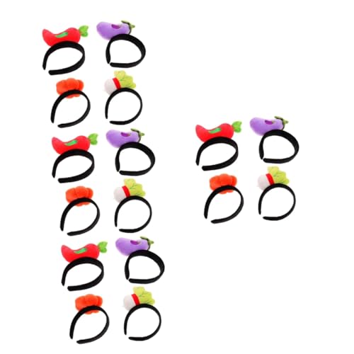 SAFIGLE 16 Stk pflanzliches Stirnband Kinderkleidung kinderkostüm Gemüse-Cartoon-Stirnband Kleidung für Herren-Outfits Tiara Pflanzendekor Kinder-Cartoon-Haarband Party-Haar-Accessoire von SAFIGLE