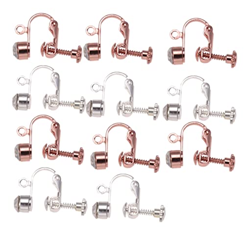 SAFIGLE 16 Stück Teiliges Ohrclip für Damen Verstellbare nicht Piercing Ohrmanschetten mit Funkelnden Designs Silber Roségold Ohrclips Schmuck Accessoires für Alltag und Festtage von SAFIGLE