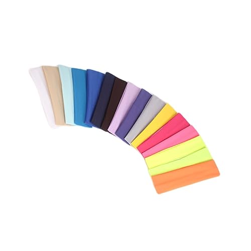 SAFIGLE 16stücke Pack Damen-stirnbänder Elastisch Für Sport Yoga Dusche Make-up Haarband Kopfbedeckung Gemischte Farben von SAFIGLE
