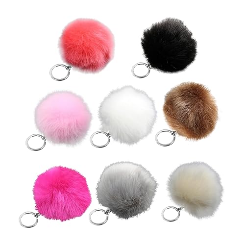 SAFIGLE 16st Schlüsselanhänger Autoanhänger Auto Schlüssel Halter Schlüsselbund Flauschiger Schlüssel Taschenanhänger von SAFIGLE