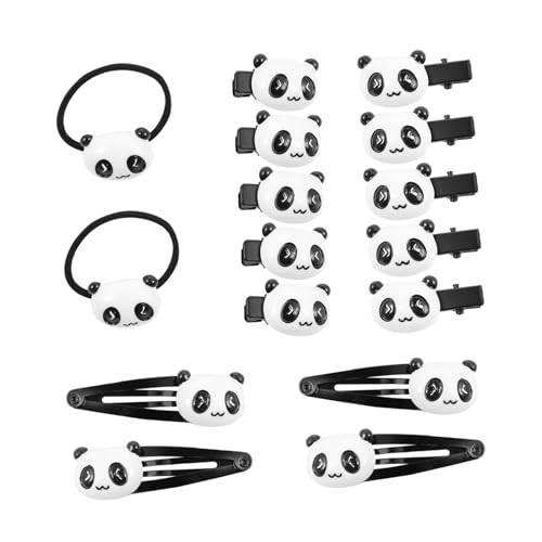 SAFIGLE 16stücke Frauen Mode Haar Scrunchies Elastische Haar Ringe Panda Harz Clips Für Arbeit Party Geburtstag Alltag Mädchen Stilvolles von SAFIGLE