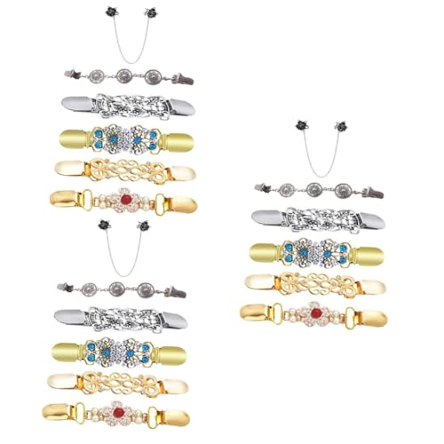 SAFIGLE 18 Stück Pullover Clips Für Damenpullover Strickjacken Durchsichtige Strickjacken Schnallen en Für Mädchen Accessoires Umhang Clips Schal Legierung von SAFIGLE