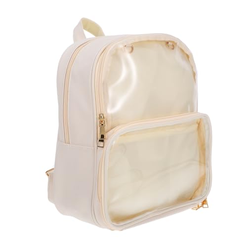 SAFIGLE 1pc Jelly Rucksack Stilvolle Mode Rucksack für Teenager Mädchen Jungen Beige Verstellbare Träger von SAFIGLE