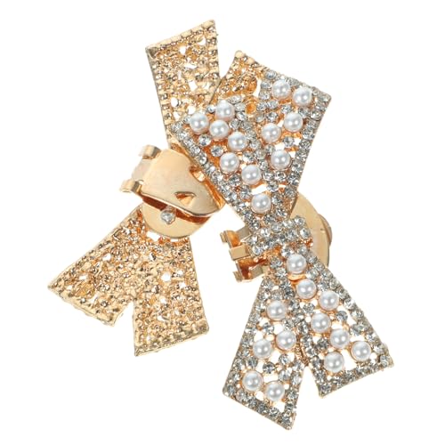 SAFIGLE Schuhclips mit Schleife Abnehmbare Schuhschmuck für Damen Reißfest Hochzeits Dekoration Elegantes Design für Pumps und High Heels von SAFIGLE