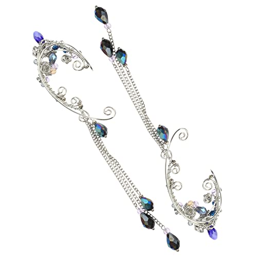 SAFIGLE Feen Ohrmanschetten für Damen Quasten Ohrklemmen Hypoallergen Leicht Schmuckgeschenk für Frauen und Mädchen von SAFIGLE