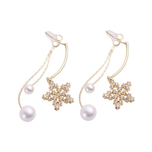 SAFIGLE 1Paar Lange Herzform Perlenohrringe Aushöhlter Ohrenschmuck für Damen Ohrentropfen für zu Besonderen Anlässen von SAFIGLE