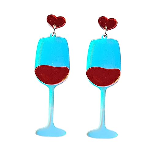SAFIGLE 1Paar Lustige Weinglas Ohrringe Dangle Ohrschmuck für Frauen Hochwertige Ästhetische Ohrringe Festivals Geburtstage Hochzeiten von SAFIGLE