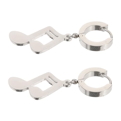 SAFIGLE 1Paar Musiksymbol Dangle Ohrringe Handgefertigter Ohrschmuck für Männer für Festivals Partys Hüfthop Dekoration von SAFIGLE