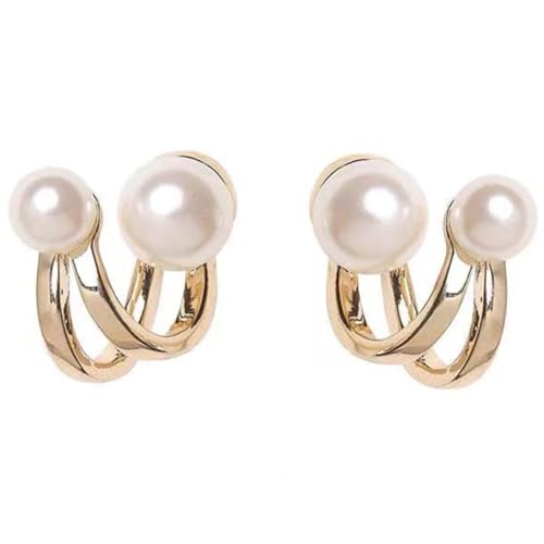 SAFIGLE Perlenohrringe Ohrstecker Für Frauen Modischer Schmuck Große Süßwasserperlen Hypoallergen Eleganter Ohrclip Für Mädchen Vielseitig Einsetzbar Für Hochzeiten Und Freizeit von SAFIGLE