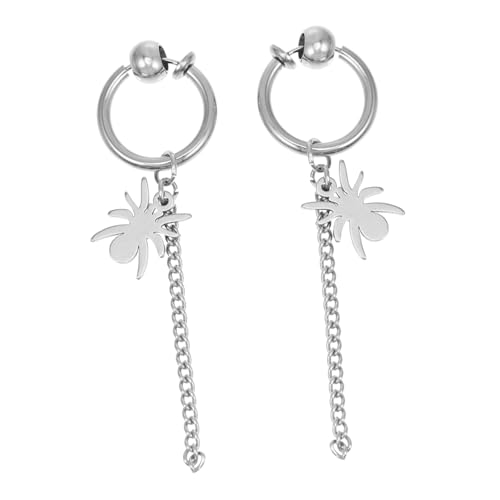 SAFIGLE Ohrringe Im Spinnendesign Mit Quastenkette Glatter Ohrschmuck Aus Silber Schickes Ohrhänger Damen von SAFIGLE