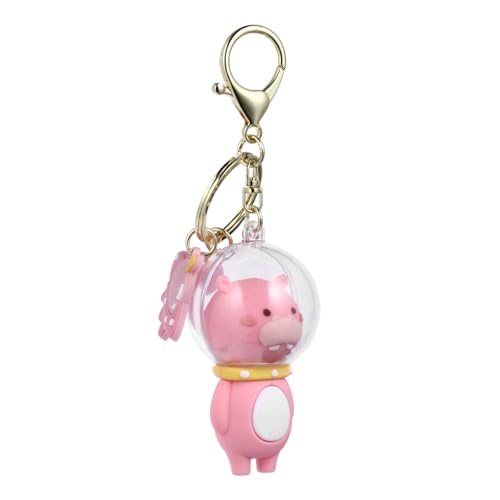 SAFIGLE Space Hippo Metall-schlüsselanhänger Lustige Tier-schlüsselanhänger Für Jungen Und Mädchen Schlüsselbund Accessoire von SAFIGLE