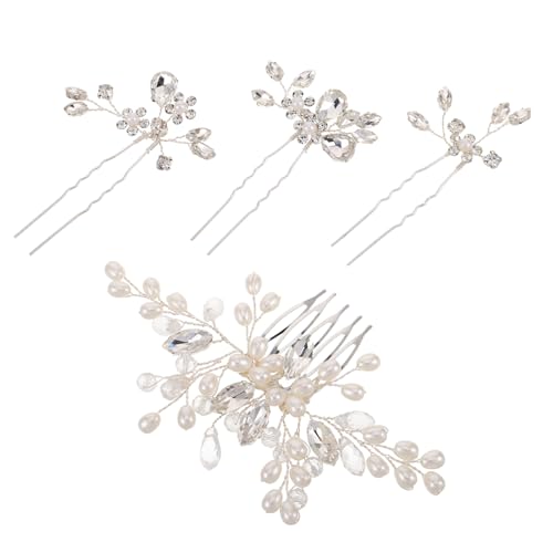 SAFIGLE Haarspangen Haarnadeln Mit Perlen Für Brautjungfern Strass-haarschmuck Für Damen Chinesischer Stil Vintage-haarnadeln Für Hochzeit von SAFIGLE