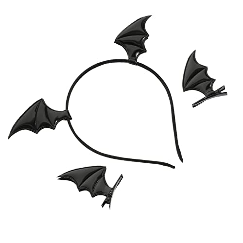 SAFIGLE Fledermaus Stirnband Mit Clips Für Halloween Karneval Party Und Festivals Leicht Und Langlebig von SAFIGLE