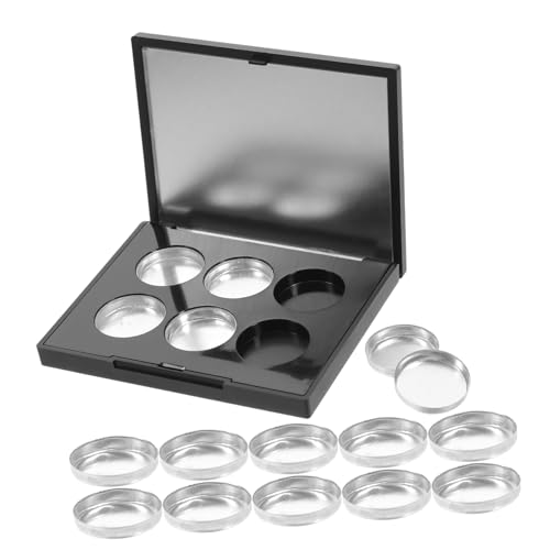 SAFIGLE 1Satz Leere DIY Lidschatten Box Nachfüllbare Kosmetikspender mit Runden Fächern und Tragbar für Lidschatten und Highlighter für von SAFIGLE