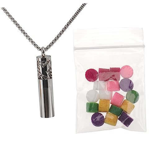 SAFIGLE Aromatherapie Halskette Zylindrischer Duft Anhänger für Ätherische Öle Modischer Schmuck für Frauen SAFIGLE Aromatherapie Halskette Zylindrischer Duft Anhänger für Ätherische Öle Modischer Schmuck für Frauen von SAFIGLE