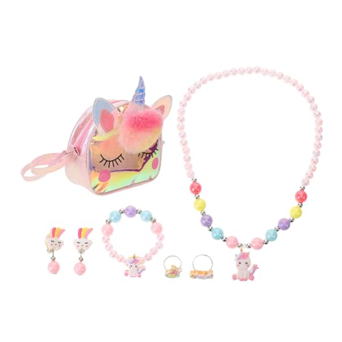 SAFIGLE 1Satz Teiliges Kinderschmuckset Für Fantasievolle Halskette Armbänder Ringe Und Ohrringe Robustes Und Langlebiges Material Kindergeburtstags Mitgabel von SAFIGLE