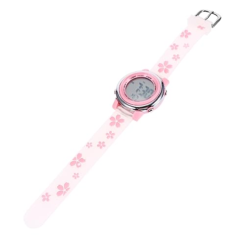 SAFIGLE 1Stk Anschauen Kinderkarikatur Uhren für Mädchen Cartoon-Uhr led Armbanduhr kinderuhren Digitaluhr wasserdichte elektronische Uhr Cartoon-Armbanduhr Anzahl Blumen Glasspiegel Weiß von SAFIGLE