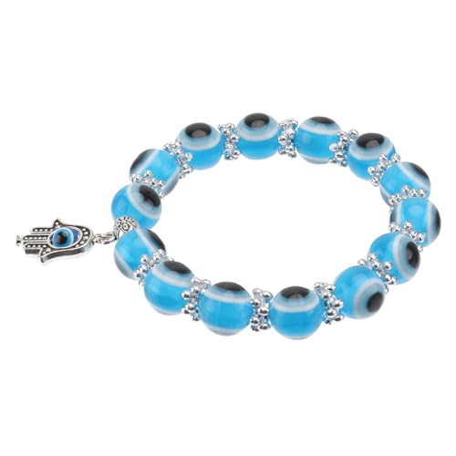 SAFIGLE 1stk Blaues Auge Perlenarmband Türkische Blau Bösen Blick Perlenarmbänder Armbänder Für Frauen Hand Herren-perlenarmband Stretch-armband Männer Harz Blaue Augen Charmant Mann von SAFIGLE