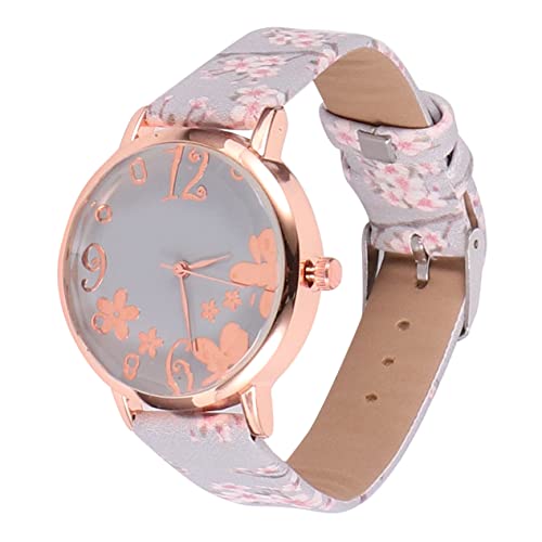 SAFIGLE 1stk Blumenuhr Pflaumenuhr Damen Freizeituhr Business-Armbanduhr Chronographenuhr Quartz Uhr Digitaluhr Für Frauen Gesch?ftsuhr Für Frauen Quarz Fräulein Riemen Pu-Material Violett von SAFIGLE