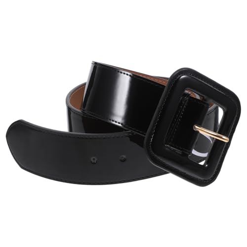 SAFIGLE Echtledergürtel Damen Gürtel Im Europäischen Stil Verstellbarer Taillengürtel Mit Quadratischer Schnalle Und Lederhinterseite Für Shorts Hosen Jeans Und Kleidung von SAFIGLE