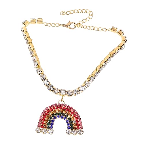 SAFIGLE 1Stk Regenbogen-Anhänger-Fußkettchen damenschmuck frauenschmuck Sommerdeko Regenbogen-Armbänder Golddekor Strassschmuck dekoratives Fußkettchen Strand Fußkette Schnur Schuhwerk von SAFIGLE