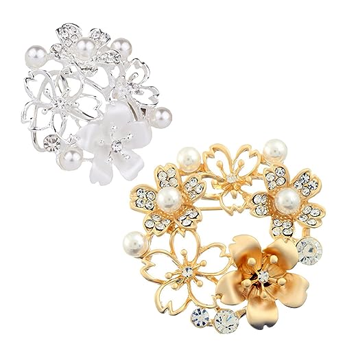 SAFIGLE 1Stück Blumenbrosche Anstecknadel Hohles Design für Jacken Perfektes für Freunde Familie Mattgold von SAFIGLE