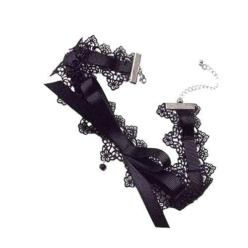 SAFIGLE Spitzen Choker Halsband mit Schleife für Mädchen Modisches Dekoratives Halsband Spitze Stilvolles Accessoire für Partys und Besondere Anlässe von SAFIGLE