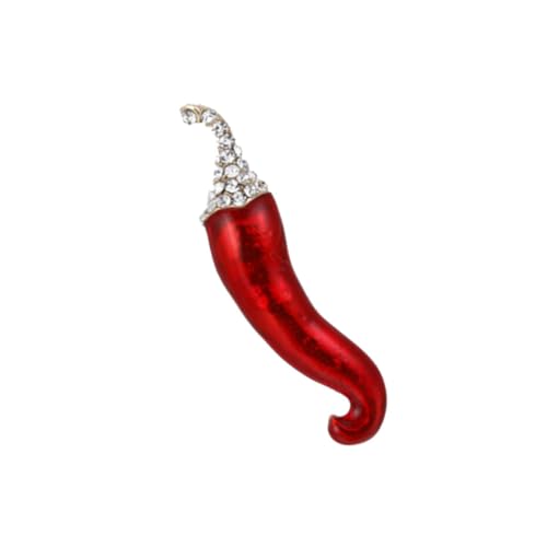 SAFIGLE 1Stück Chili Förmige Brosche mit Kreative Pflanzen Design Brustnadel für Damen Öl Corsage Stilvoller Schmuck für Anlässe von SAFIGLE