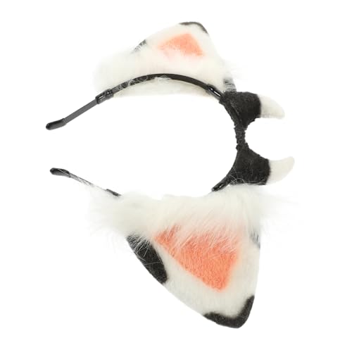 SAFIGLE Mädchen Kuh Ohr Haarband Plüsch Stirnbänder Entzückendes Flurry Kopfschmuck Weibliches Kopfdekor Party Geschenk Für Weihnachten Geburtstagsfeiern Hochzeiten von SAFIGLE